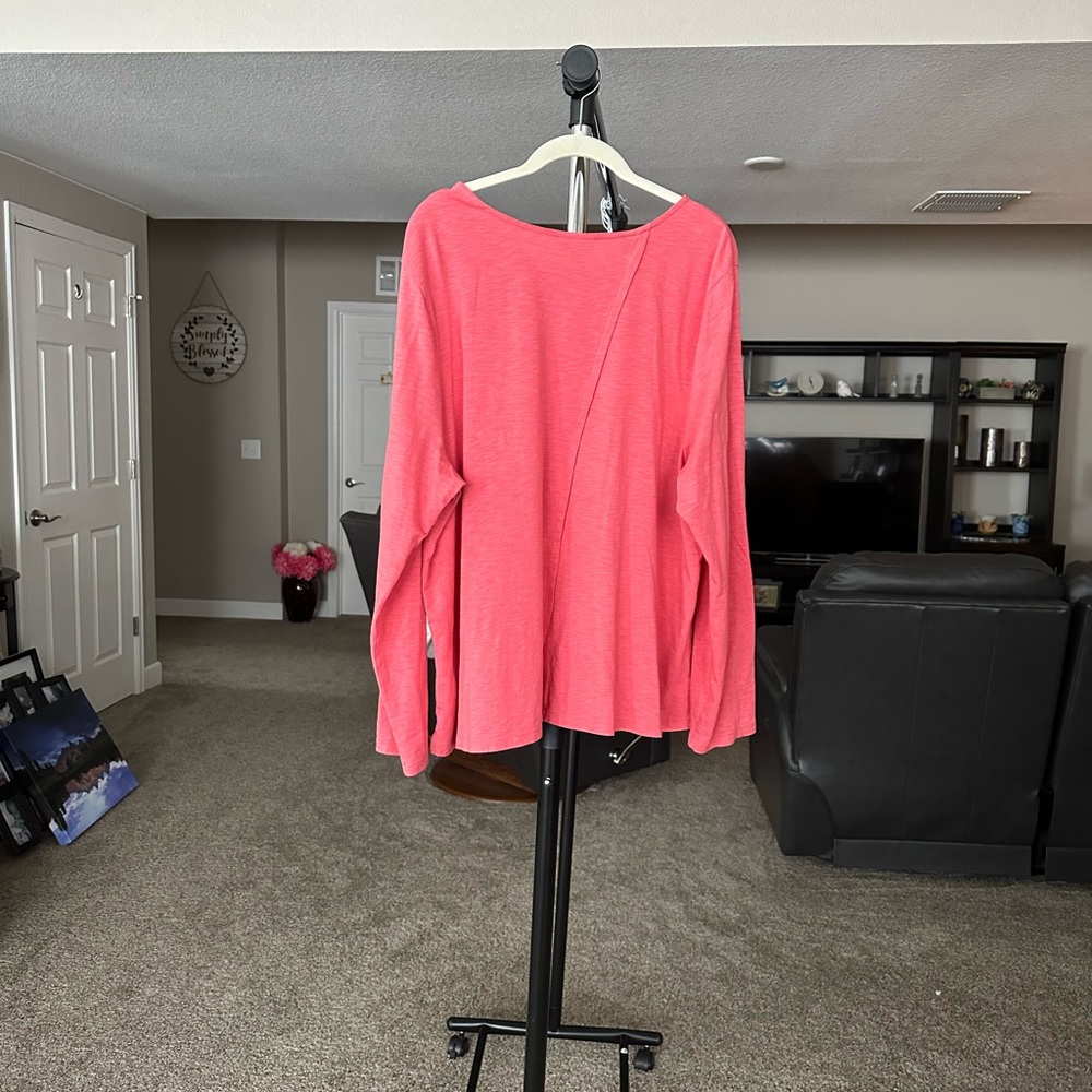 J. Jill peach long sleeves round neck Top. Size XL - Picture 6 of 6